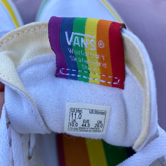 Vans SK8 Hi Tapered Rainbow Foxing True White Men's Skate Shoes Size 11 721356 - Picture 11 of 11